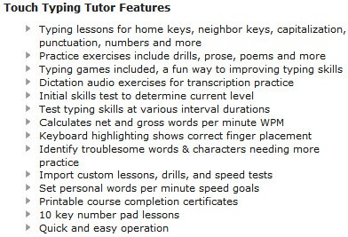 KeyBlaze Typing Tutor Software key Feature